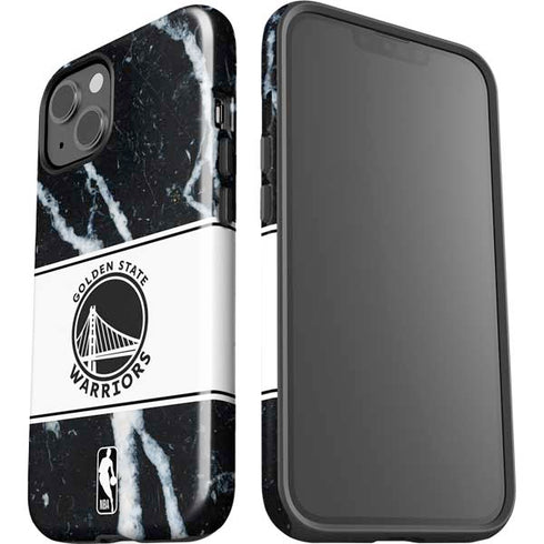 NBA Golden State Warriors Marble iPhone 15 Plus Impact Case