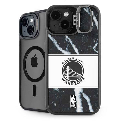 NBA Golden State Warriors Marble iPhone 15 Plus Kickstand Case