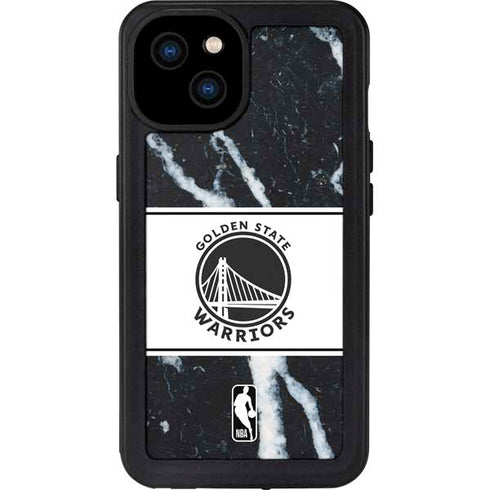 NBA Golden State Warriors Marble iPhone 15 Plus Waterproof Case