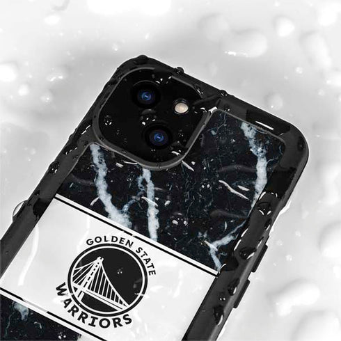 NBA Golden State Warriors Marble iPhone 15 Plus Waterproof Case