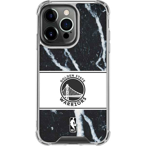 NBA Golden State Warriors Marble iPhone 15 Pro Clear Case