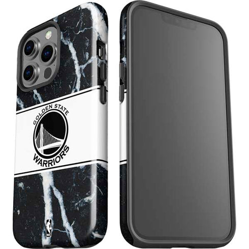 NBA Golden State Warriors Marble iPhone 15 Pro Impact Case