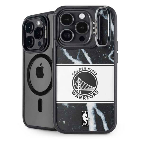 NBA Golden State Warriors Marble iPhone 15 Pro Kickstand Case