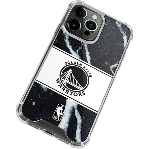 NBA Golden State Warriors Marble iPhone 15 Pro Max Clear Case