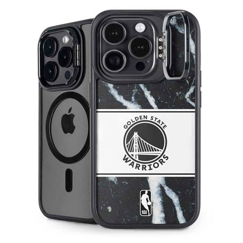 NBA Golden State Warriors Marble iPhone 15 Pro Max Kickstand Case