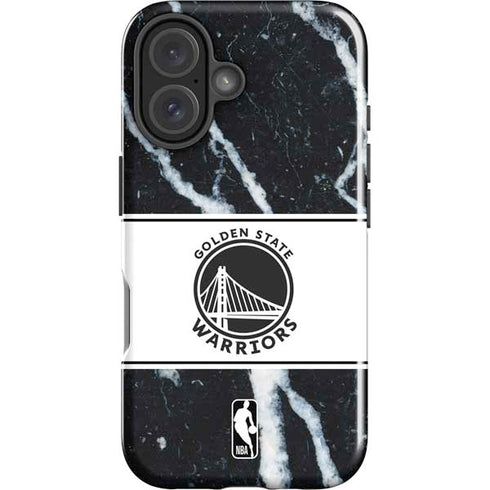 NBA Golden State Warriors Marble iPhone 16 Plus Impact Case
