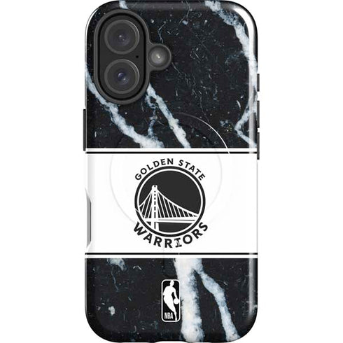 NBA Golden State Warriors Marble iPhone 16 Plus Magsafe Impact Case
