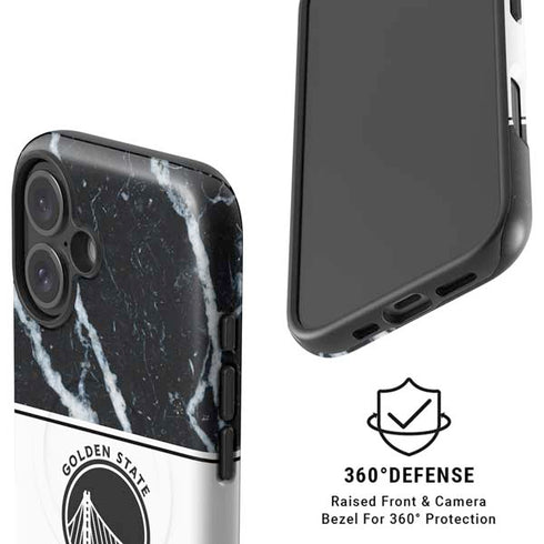 NBA Golden State Warriors Marble iPhone 16 Plus Magsafe Impact Case