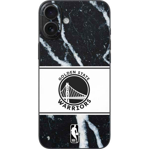 NBA Golden State Warriors Marble iPhone 16 Plus Skin