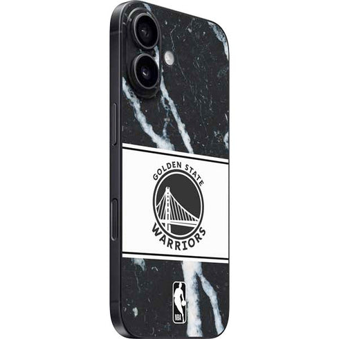 NBA Golden State Warriors Marble iPhone 16 Plus Skin