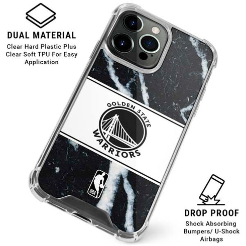 NBA Golden State Warriors Marble iPhone 16 Pro Clear Case