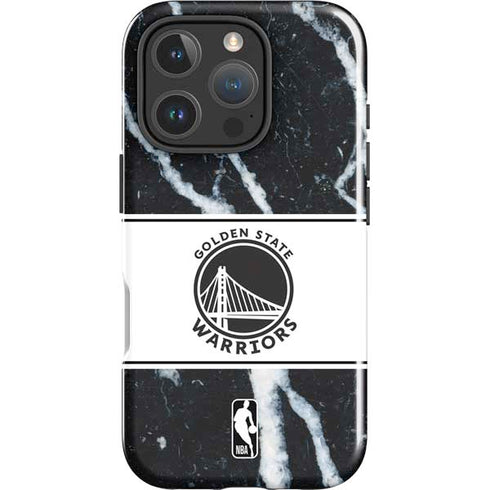 NBA Golden State Warriors Marble iPhone 16 Pro Impact Case