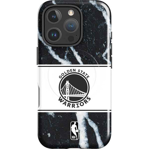 NBA Golden State Warriors Marble iPhone 16 Pro Magsafe Impact Case