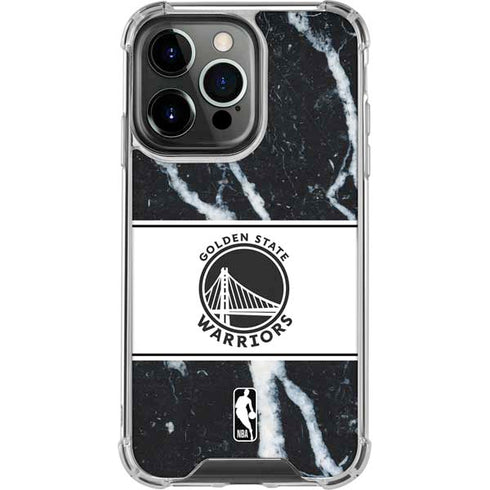 NBA Golden State Warriors Marble iPhone 16 Pro Max Clear Case