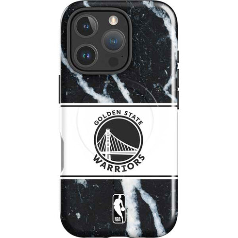 NBA Golden State Warriors Marble iPhone 16 Pro Max Magsafe Impact Case