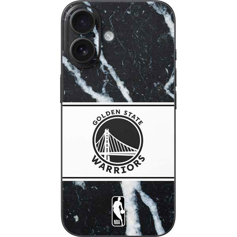 NBA Golden State Warriors Marble iPhone 16 Skin