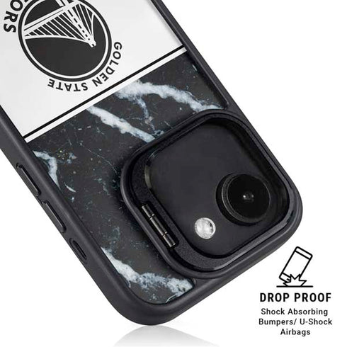 NBA Golden State Warriors Marble iPhone 16e Kickstand Case