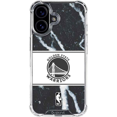 NBA Golden State Warriors Marble iPhone 17 Clear Case