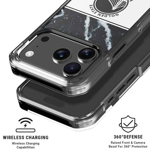NBA Golden State Warriors Marble iPhone 18 Pro Clear Case