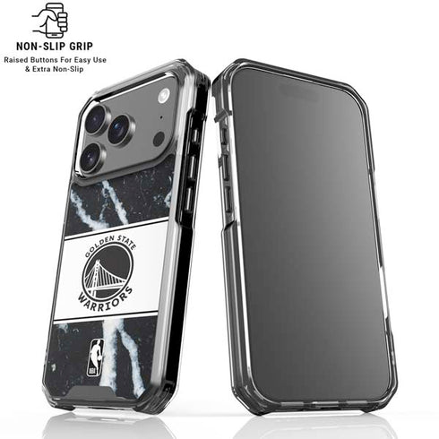 NBA Golden State Warriors Marble iPhone 18 Pro Clear Case
