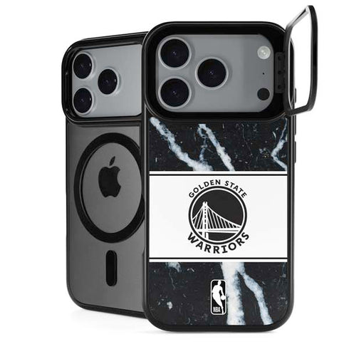 NBA Golden State Warriors Marble iPhone 18 Pro Kickstand Case