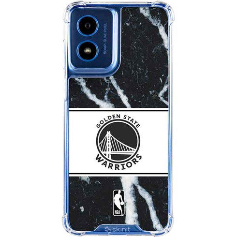 NBA Golden State Warriors Marble Moto G 5G (2024) Clear Case