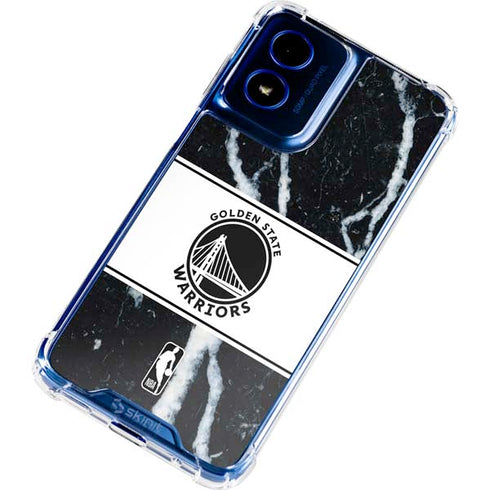 NBA Golden State Warriors Marble Moto G 5G (2024) Clear Case
