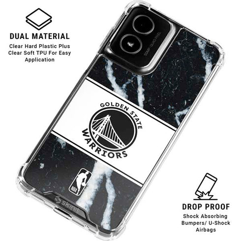 NBA Golden State Warriors Marble Moto G Power 5G (2024) Clear Case