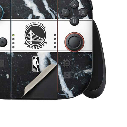 NBA Golden State Warriors Marble Nintendo Switch 2 (2025) Joy-Con Controller Skin