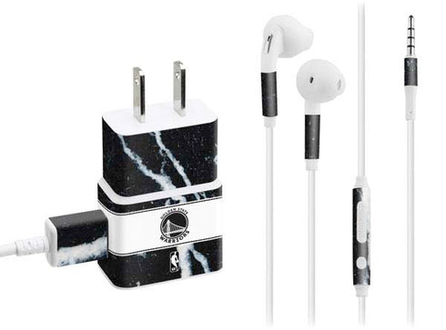 NBA Golden State Warriors Marble Phone Charger Skin