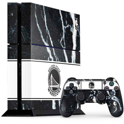 NBA Golden State Warriors Marble PS4 Console and Controller Bundle Skin