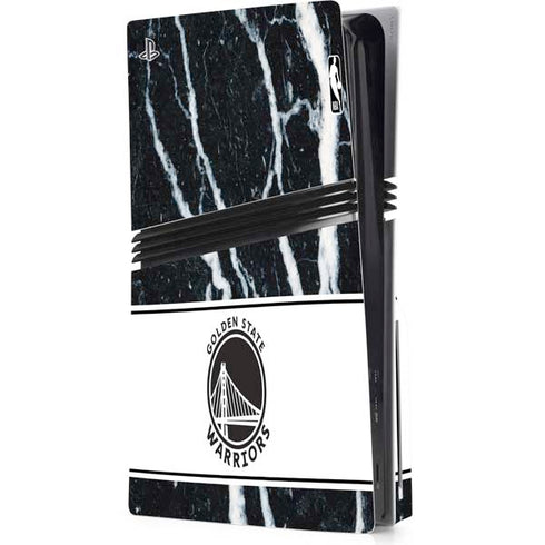 NBA Golden State Warriors Marble PS5 Pro Disk Console Skin