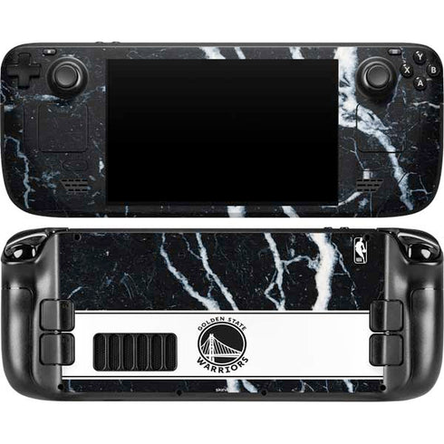 NBA Golden State Warriors Marble Steam Deck Handheld Gaming Computer OLED Skin