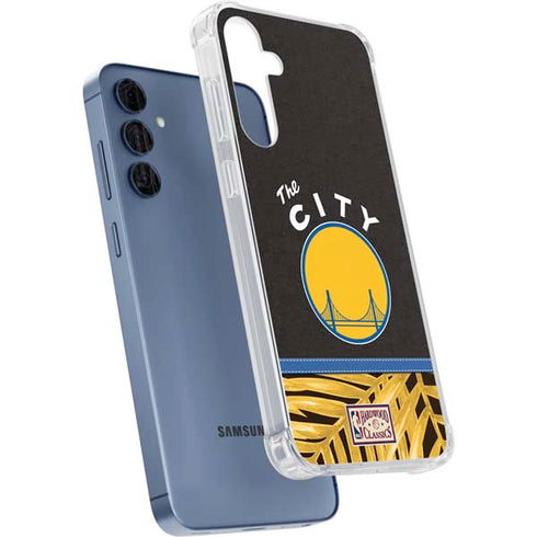 NBA Golden State Warriors Retro Palms Galaxy A35 5G Clear Case