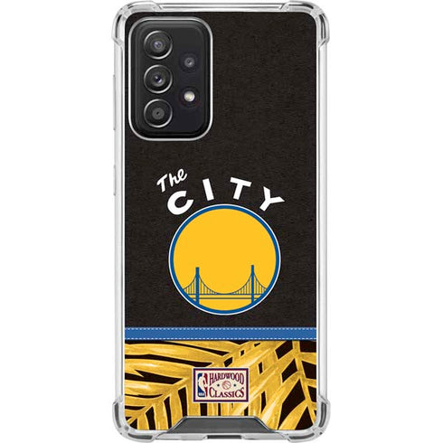 NBA Golden State Warriors Retro Palms Galaxy A52 5G Clear Case