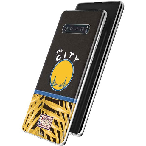 NBA Golden State Warriors Retro Palms Galaxy S10 Plus Skin