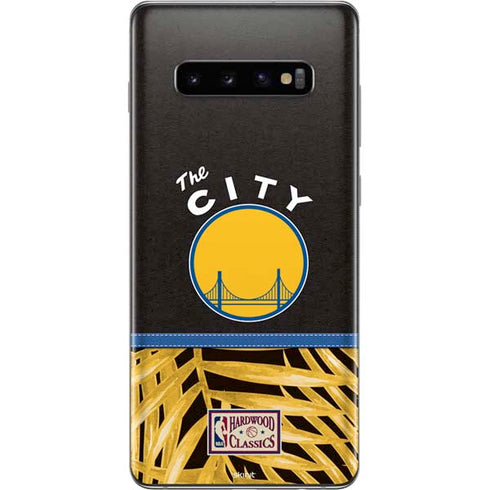 NBA Golden State Warriors Retro Palms Galaxy S10 Plus Skin