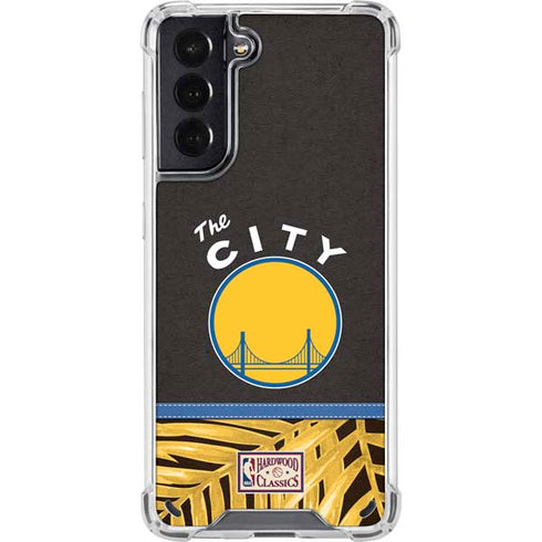 NBA Golden State Warriors Retro Palms Galaxy S21 5G Clear Case