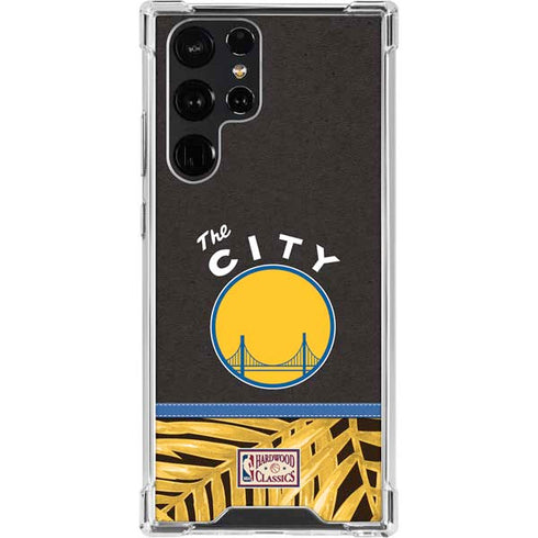 NBA Golden State Warriors Retro Palms Galaxy S22 Ultra Clear Case