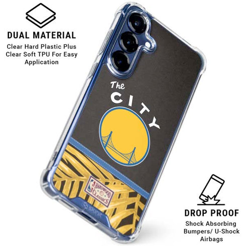 NBA Golden State Warriors Retro Palms Galaxy S25 Plus Clear Case