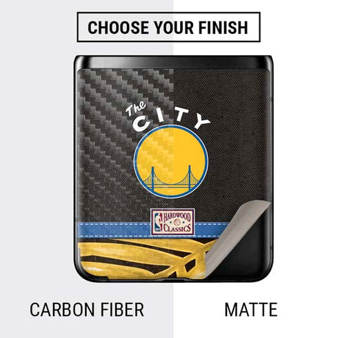 NBA Golden State Warriors Retro Palms Galaxy Z Flip Skin