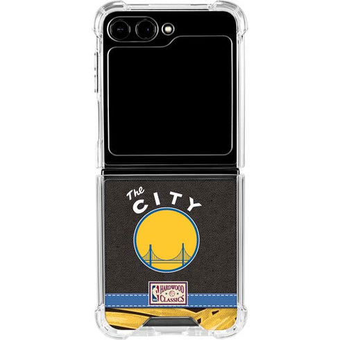 NBA Golden State Warriors Retro Palms Galaxy Z Flip5 5G Clear Case