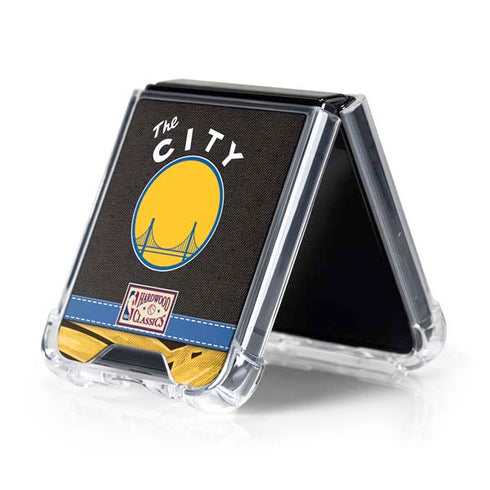 NBA Golden State Warriors Retro Palms Galaxy Z Flip5 5G Clear Case