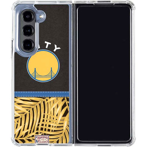NBA Golden State Warriors Retro Palms Galaxy Z Fold5 5G Clear Case
