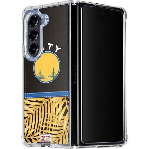 NBA Golden State Warriors Retro Palms Galaxy Z Fold5 5G Clear Case