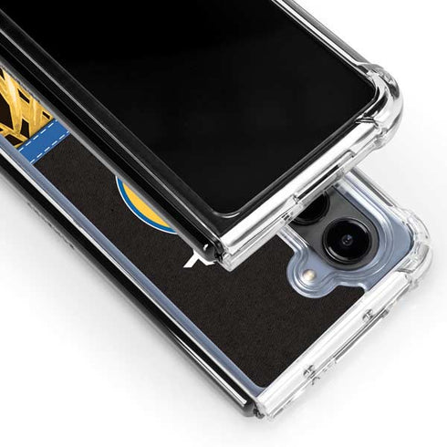 NBA Golden State Warriors Retro Palms Galaxy Z Fold5 5G Clear Case