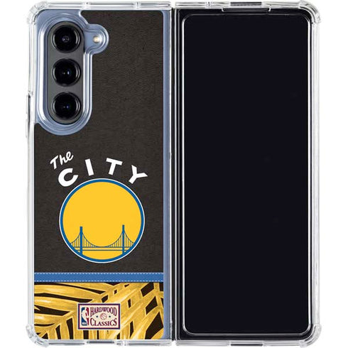 NBA Golden State Warriors Retro Palms Galaxy Z Fold5 5G Clear Case