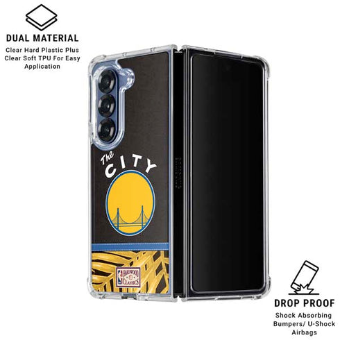 NBA Golden State Warriors Retro Palms Galaxy Z Fold6 Clear Case