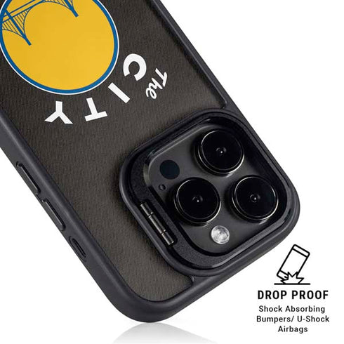 NBA Golden State Warriors Retro Palms iPhone 14 Pro Kickstand Case