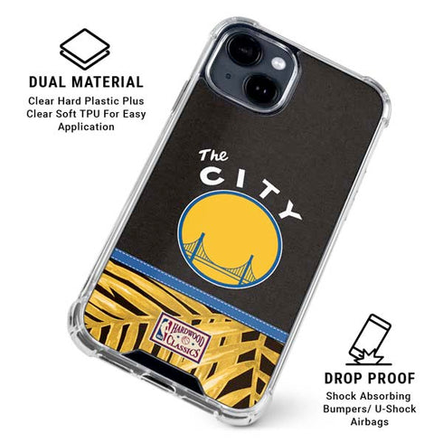 NBA Golden State Warriors Retro Palms iPhone 15 Clear Case